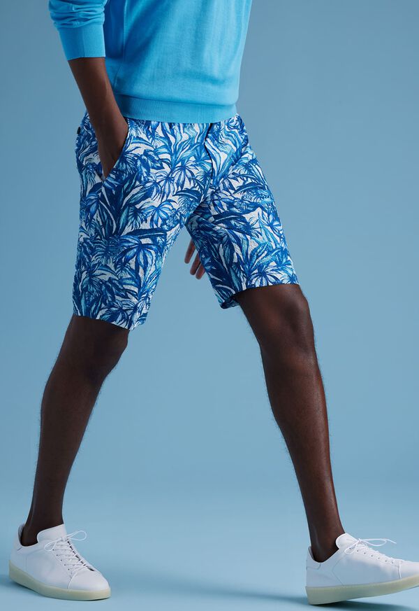 Paul Stuart Printed Seersucker Walk Short