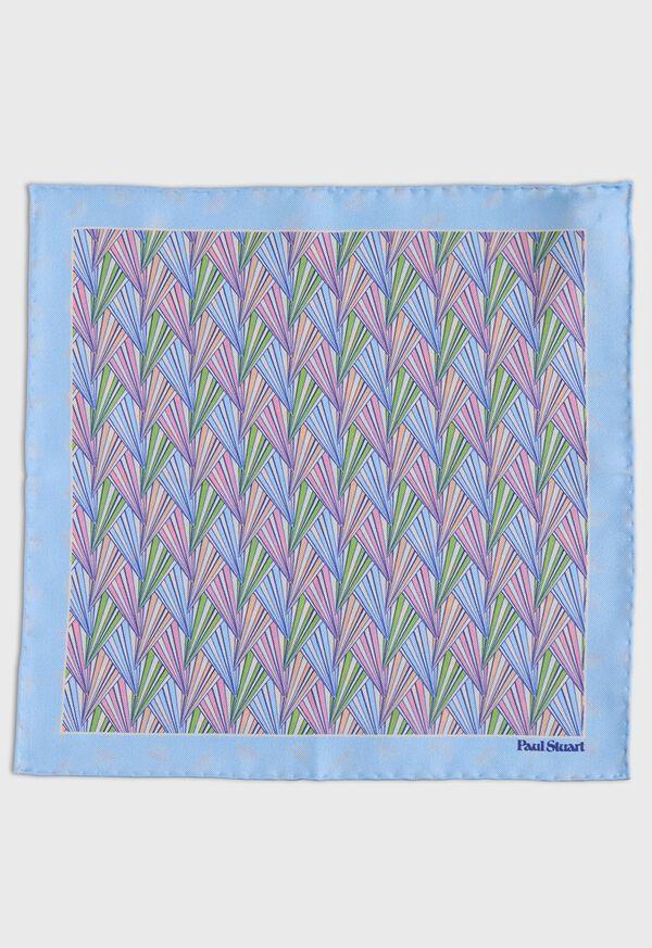 Paul Stuart Printed Silk Basketweave Pocket Square