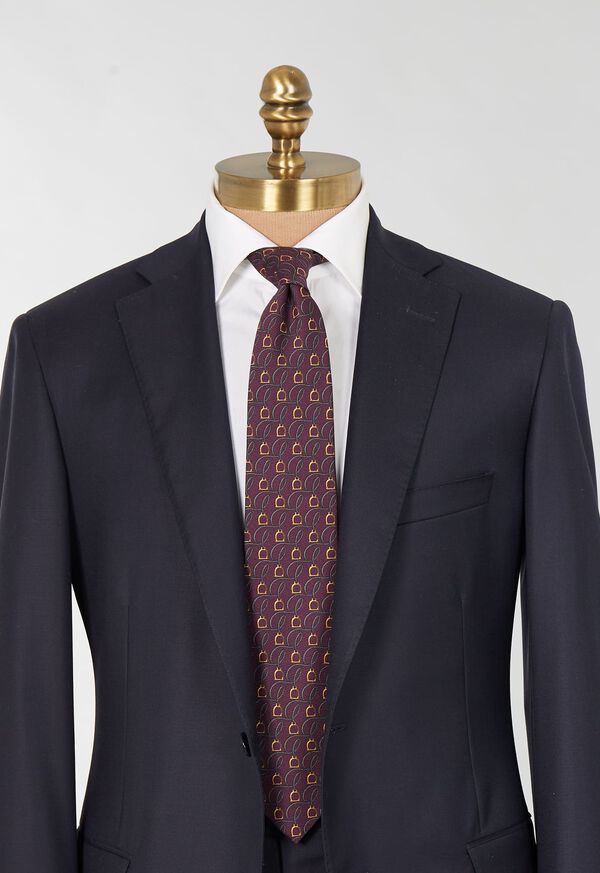 Paul Stuart Printed Silk Belts And Bits Tie