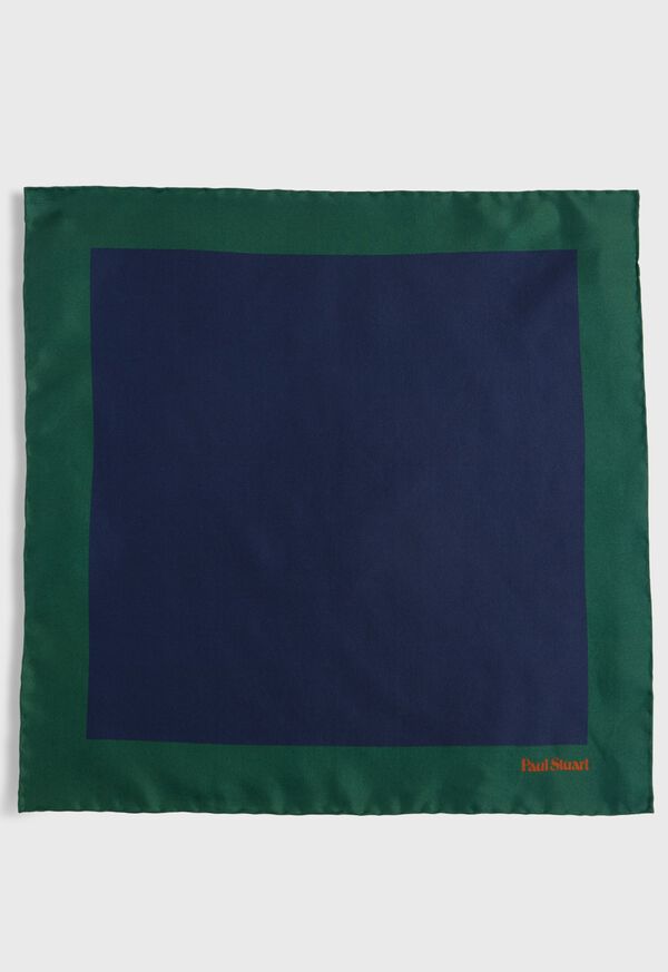Paul Stuart Printed Silk Color Block Pocket Square