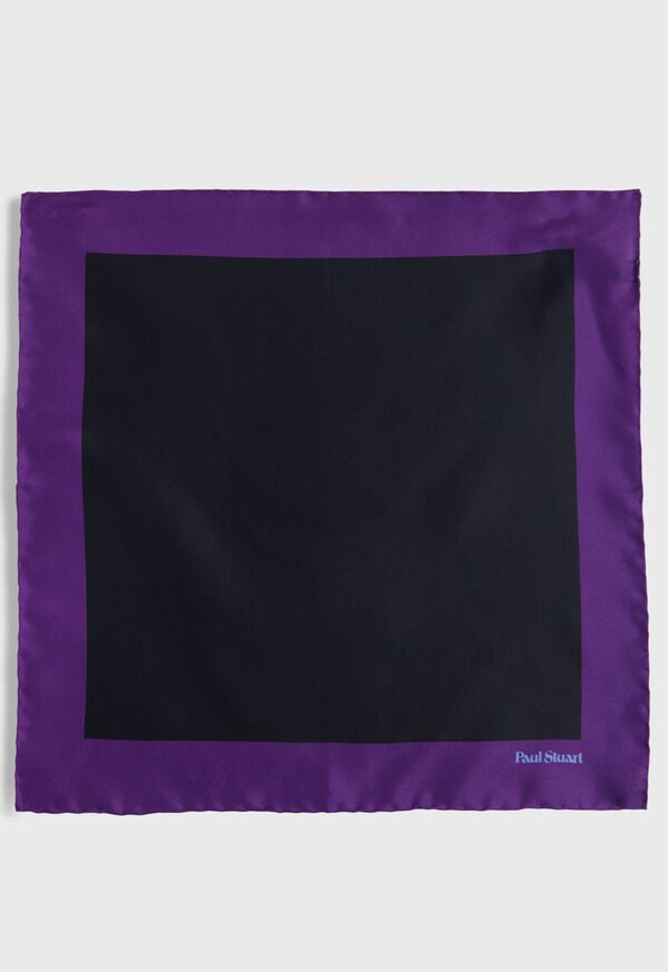 Paul Stuart Printed Silk Color Block Pocket Square
