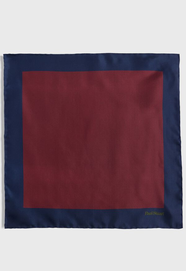Paul Stuart Printed Silk Color Block Pocket Square