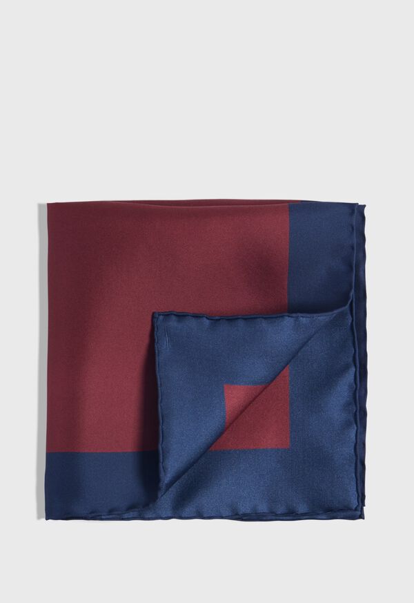 paul stuart Printed Silk Color Block Pocket Square