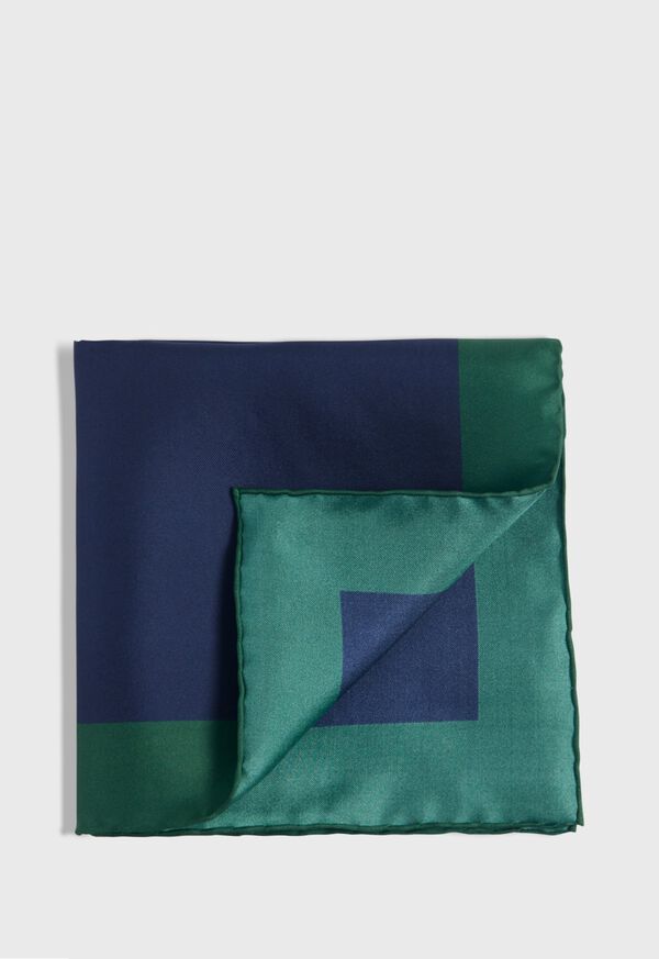 paul stuart Printed Silk Color Block Pocket Square