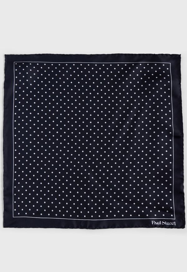 Paul Stuart Printed Silk Dot Pocket Square