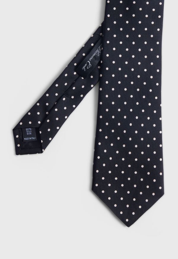 paul stuart Printed Silk Dot Tie