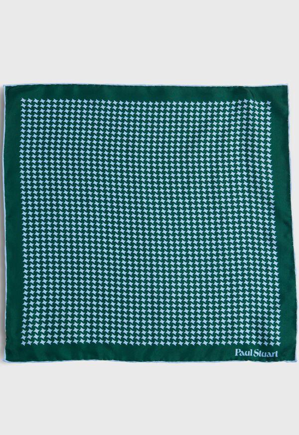 Paul Stuart Printed Silk Houndstooth Pocket Square