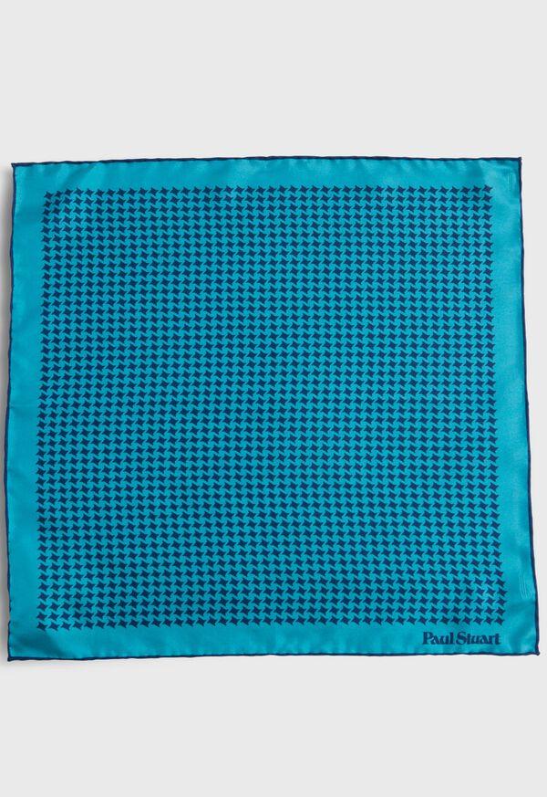 Paul Stuart Printed Silk Houndstooth Pocket Square