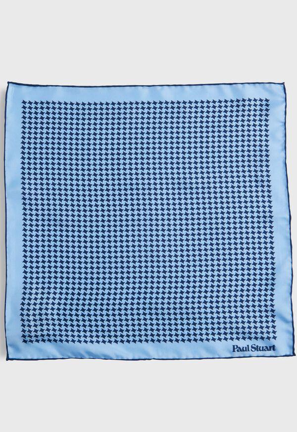 Paul Stuart Printed Silk Houndstooth Pocket Square