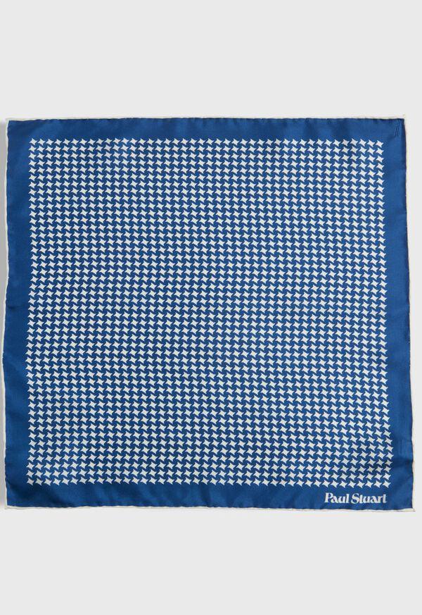 Paul Stuart Printed Silk Houndstooth Pocket Square