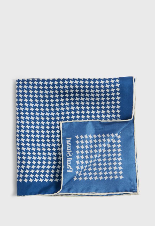 paul stuart Printed Silk Houndstooth Pocket square