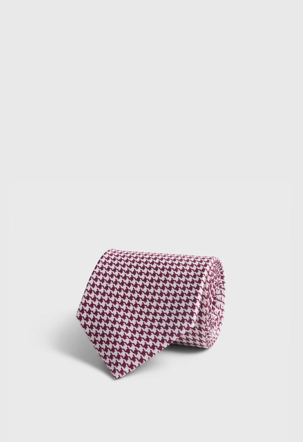 paul stuart Printed Silk Houndstooth Tie