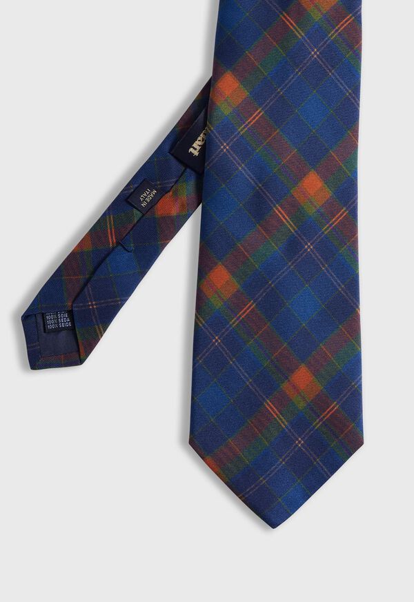 paul stuart Printed Silk Madder Plaid Tie