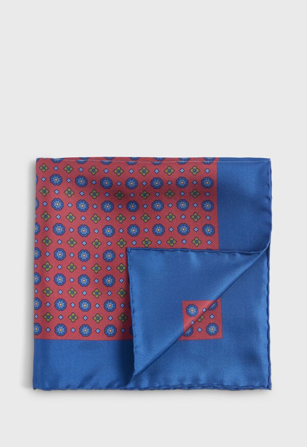 paul stuart Printed Silk Medallion Pocket Square
