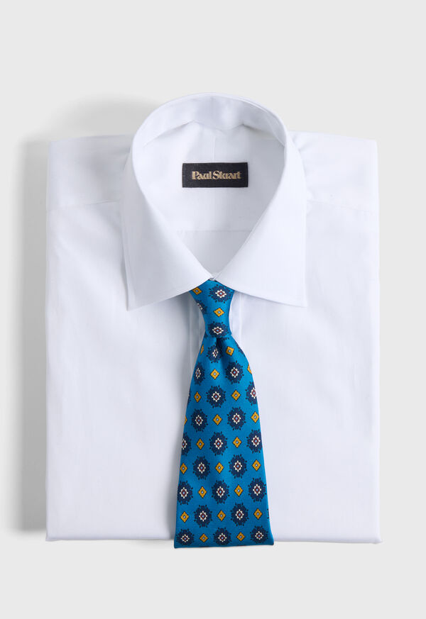 Paul Stuart Printed Silk Medallion Tie