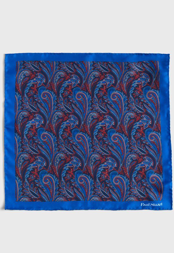 Paul Stuart Printed Silk Paisley Pocket Square