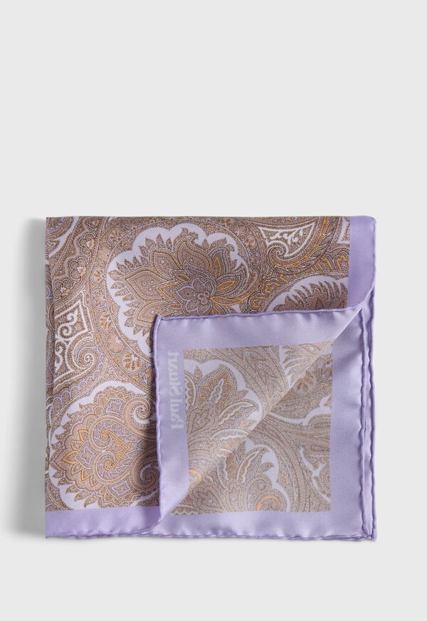 paul stuart Printed Silk Paisley Pocket Square