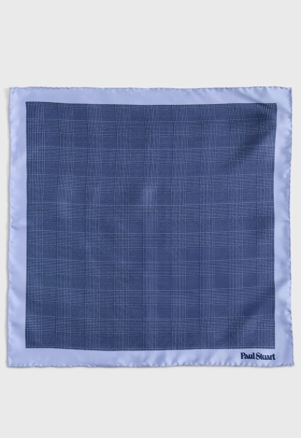 Paul Stuart Printed Silk Plaid Pocket Square