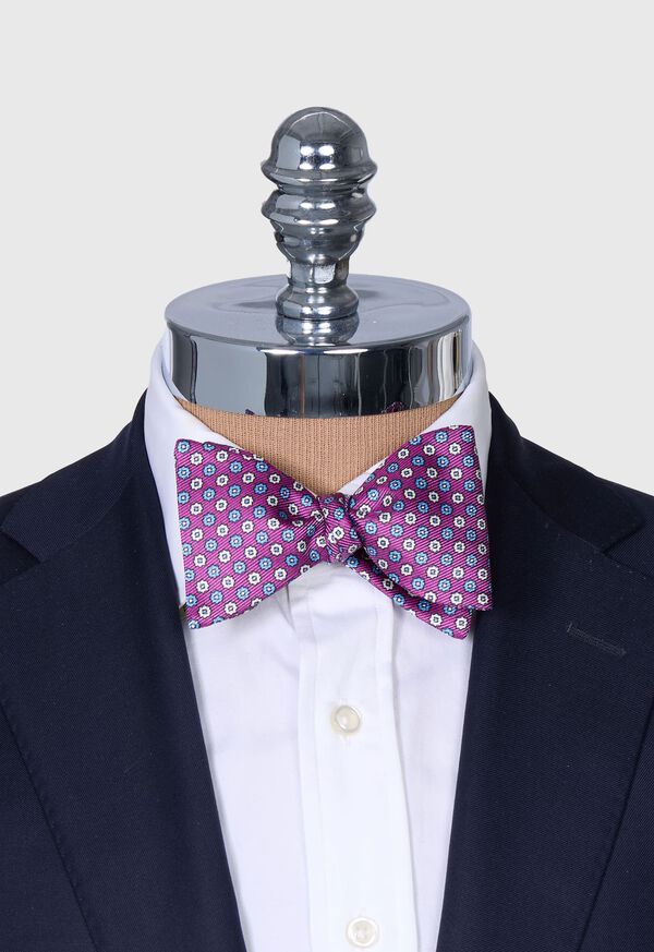 Paul Stuart Printed Silk Small Floral Bow Tie