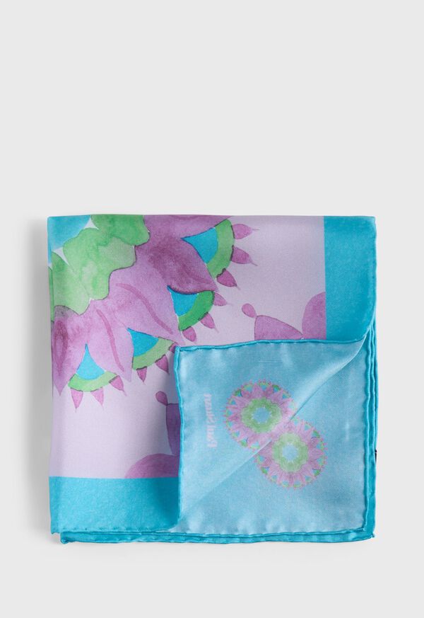 paul stuart Printed Silk Sunburst Pocket Square