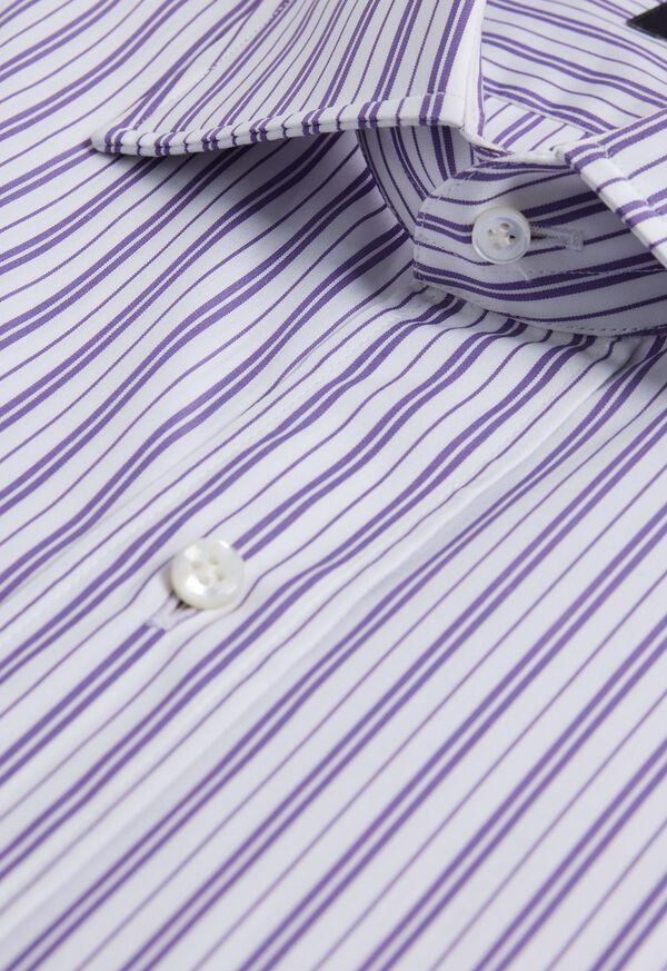 Paul Stuart Purple Narrow Stripe Dress Shirt