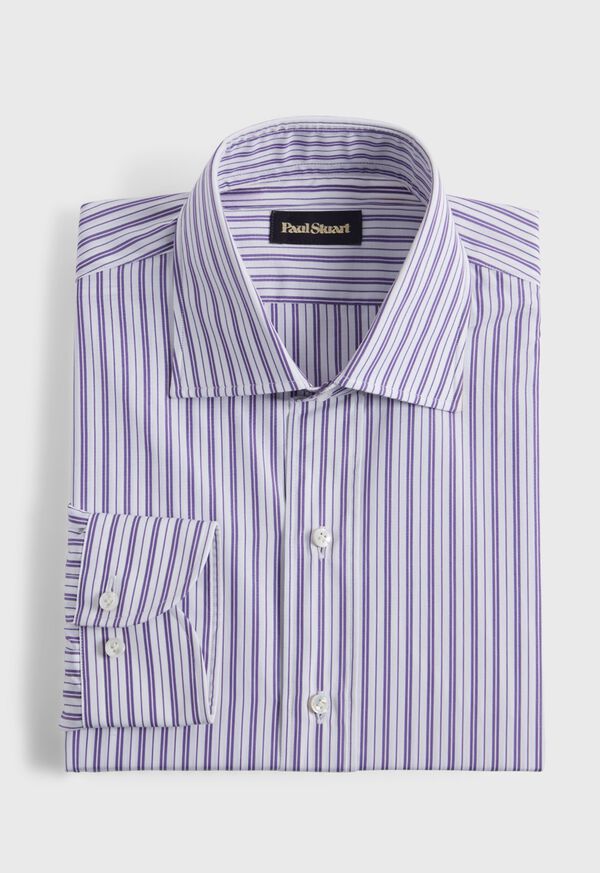paul stuart Purple Narrow Stripe Dress Shirt