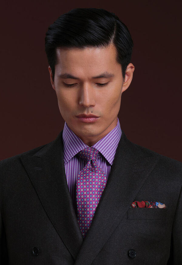 Paul Stuart Purple Stripe Dress Shirt