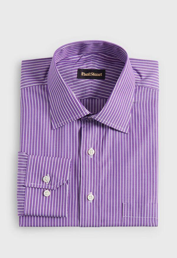 paul stuart Purple Stripe Dress Shirt