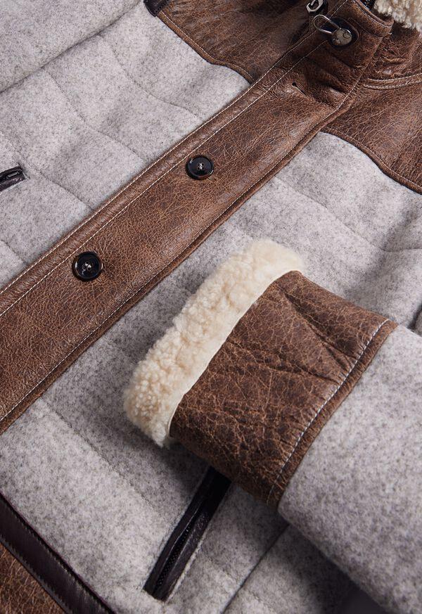 Paul Stuart Quilted Jacket With Suede & Shearling