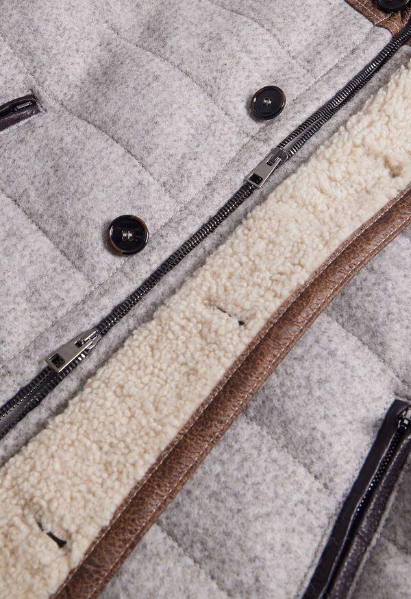 Paul Stuart Quilted Jacket With Suede & Shearling