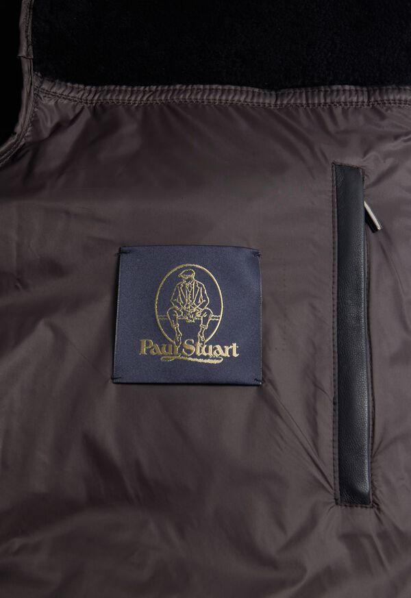 Paul Stuart Quilted Puffer With Shearling