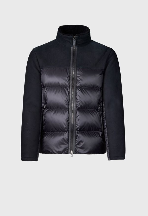 paul stuart Quilted Puffer with Shearling