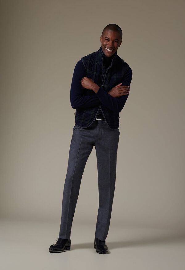 Paul Stuart Quilted Wool Plaid Vest