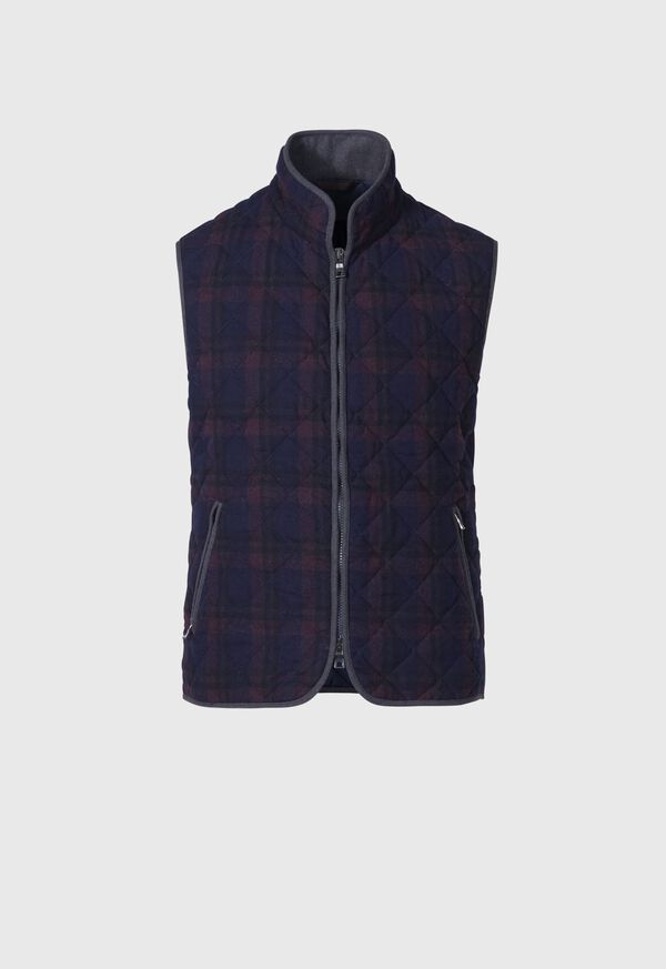 paul stuart Quilted Wool Plaid Vest
