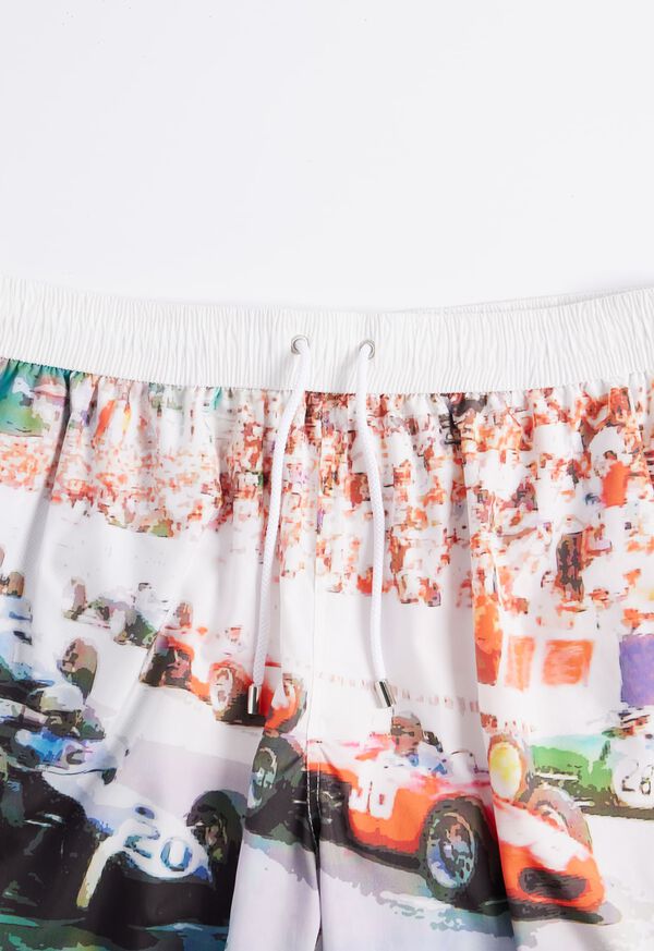 Paul Stuart Racing Car Swim Trunk