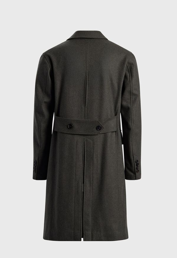 Paul Stuart Raised Wool Twill Double Breasted Coat