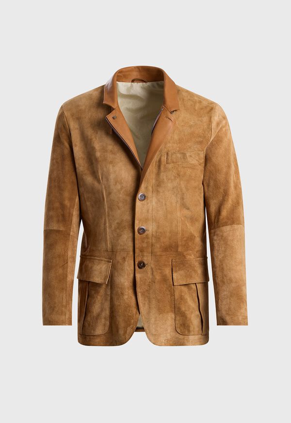 paul stuart Raw Edge Distressed Suede Jacket