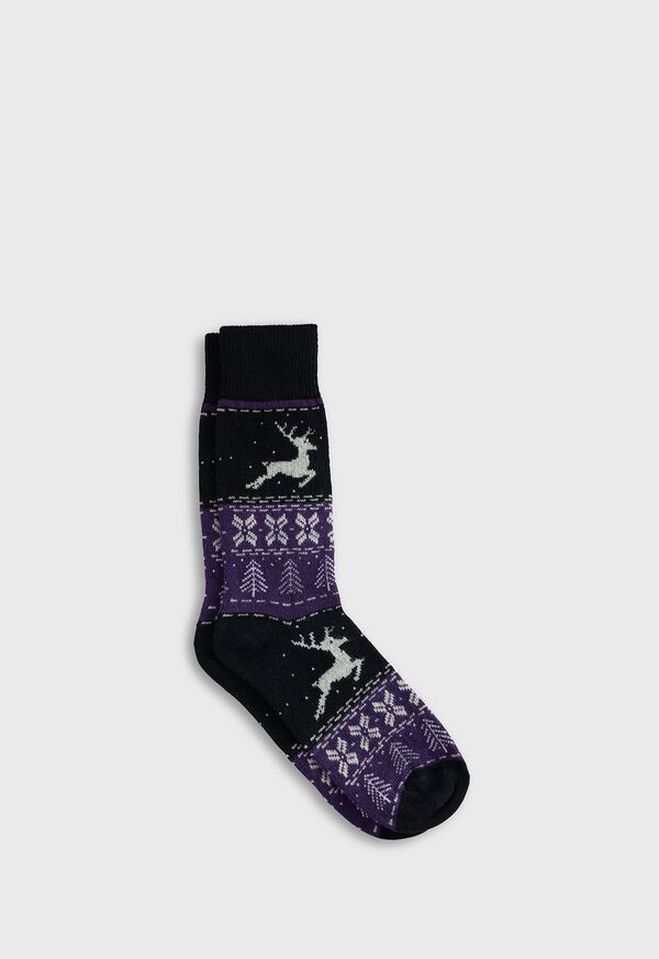 paul stuart Reindeer & Pine Tree Sock