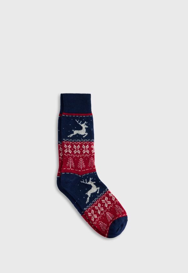 paul stuart Reindeer & Pine Tree Sock