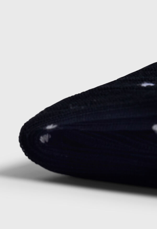 Paul Stuart Ribbed Cotton Dot Dress Sock