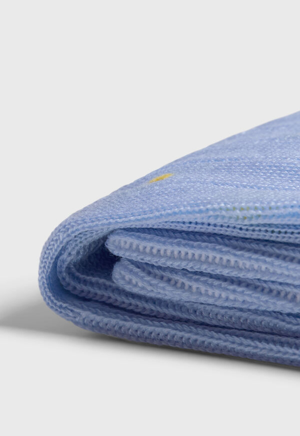 Paul Stuart Ribbed Cotton Dot Dress Sock