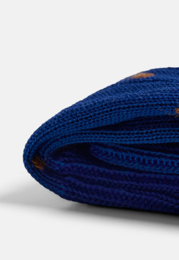 Paul Stuart Ribbed Cotton Dot Dress Sock