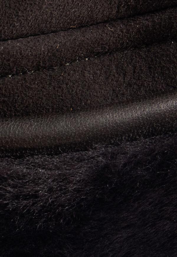 Paul Stuart Round Shearling Hat With Snaps