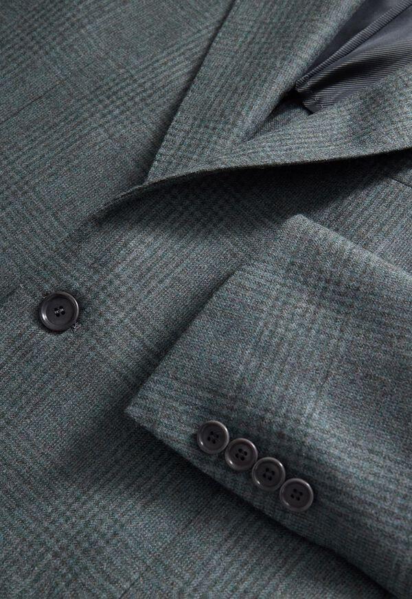 Paul Stuart Sage Tonal Plaid Flannel Suit