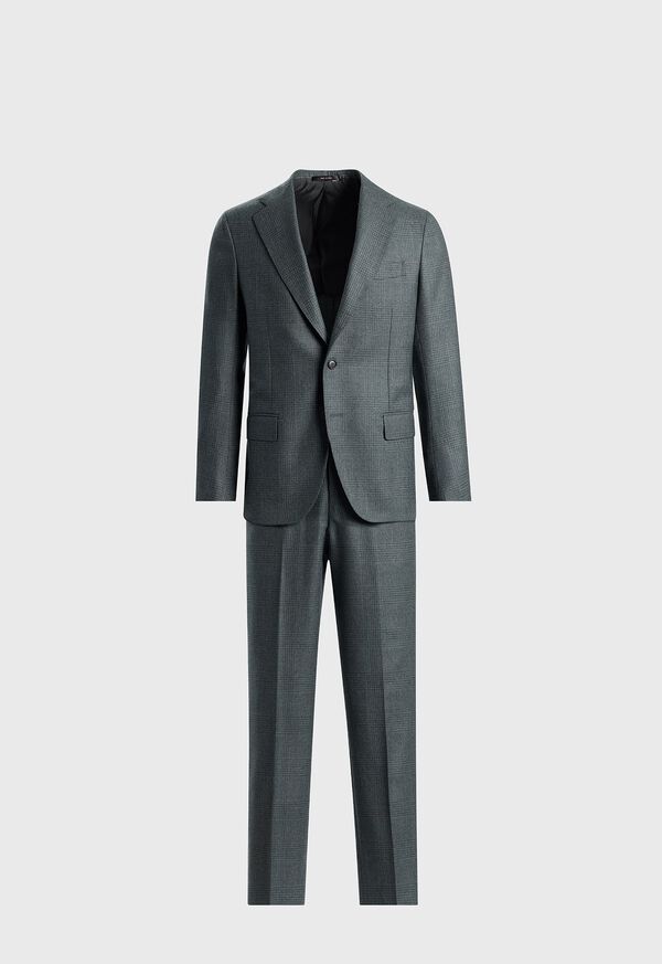 paul stuart Sage Tonal Plaid Flannel Suit