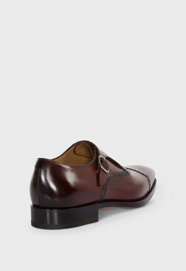 Paul Stuart Sean Leather Cap Toe Monk Strap