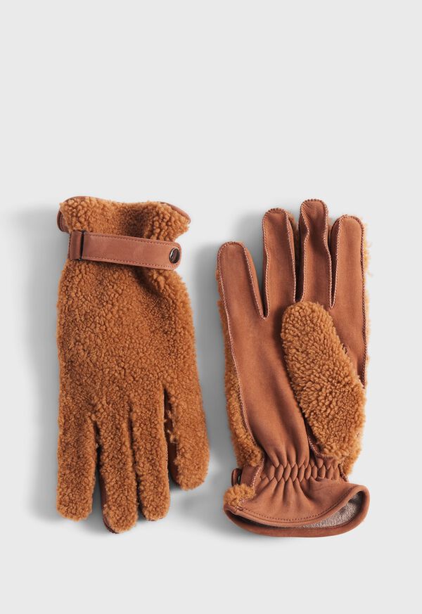 paul stuart Shearling and Leather Gloves
