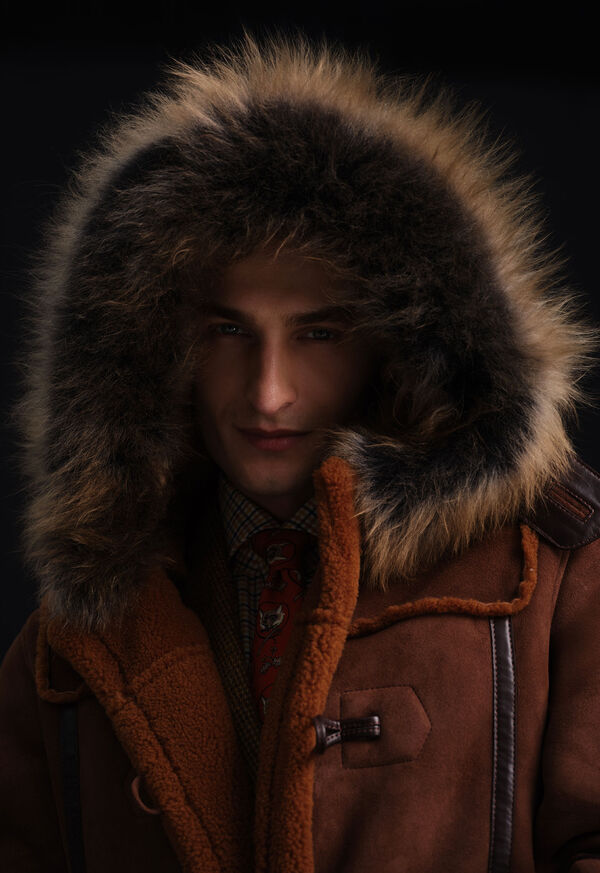 Paul Stuart Shearling Toggle Coat