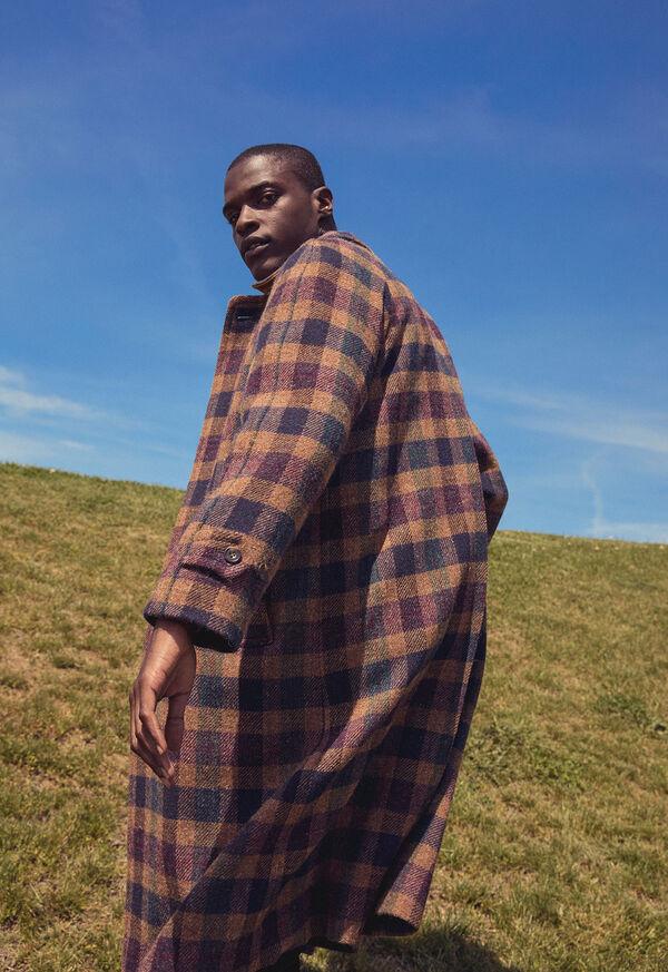 Paul Stuart Shetland Wool A-Line Coat