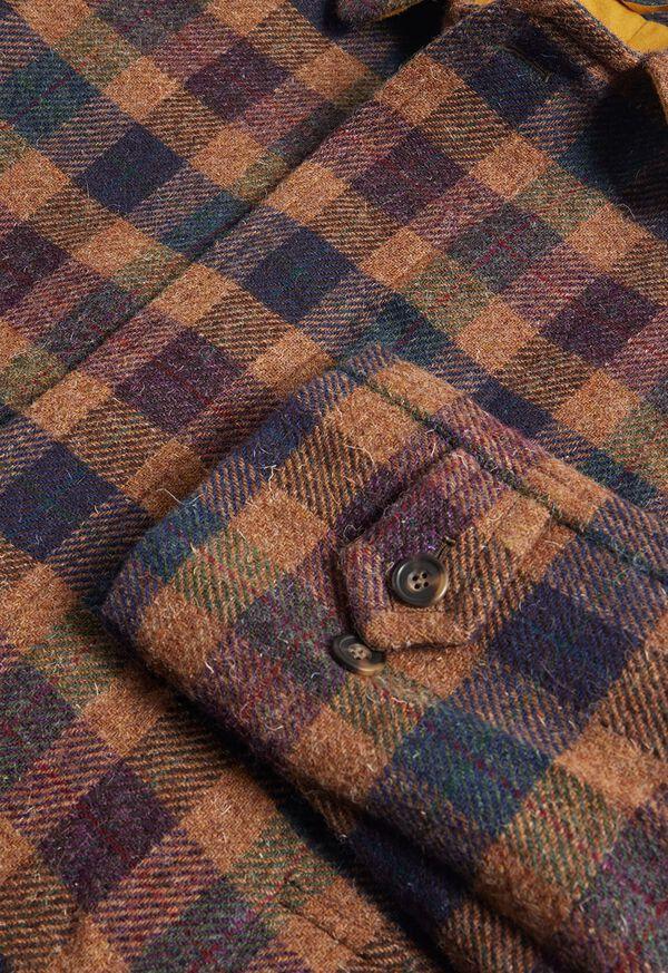 Paul Stuart Shetland Wool A-Line Coat